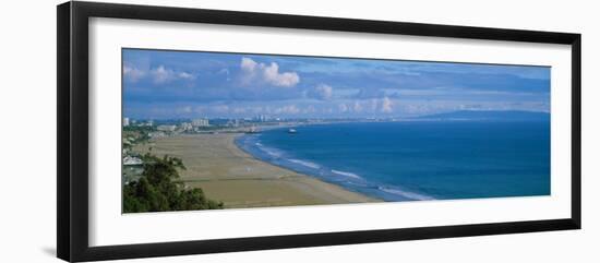 High Angle View of the Beach, Santa Monica, California, USA-null-Framed Photographic Print