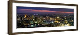 High Angle View of the City Lit Up at Dusk from Tower 42, London, England-null-Framed Photographic Print