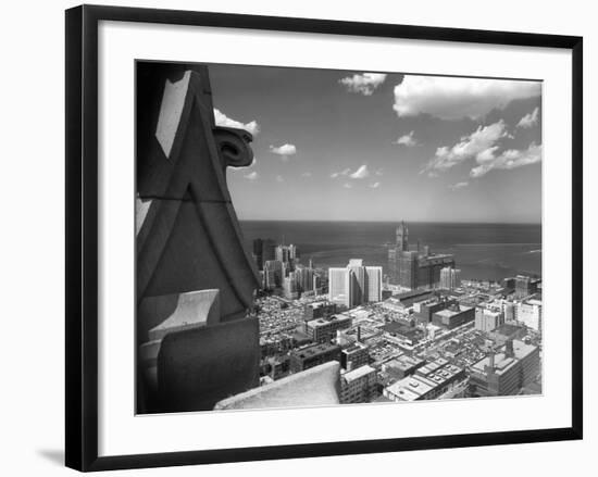 High Angle View of the East Side of Downtown Chicago, Ca. 1930.-Kirn Vintage Stock-Framed Photographic Print