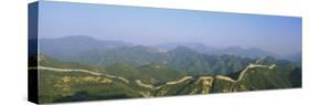 High Angle View of the Great Wall of China, Badaling, Beijing, China-null-Stretched Canvas