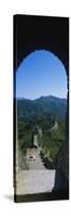 High Angle View of the Great Wall of China, Beijing, China-null-Stretched Canvas