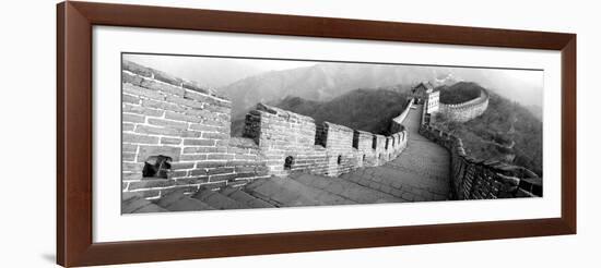 High Angle View of the Great Wall of China, Mutianyu, China-null-Framed Photographic Print