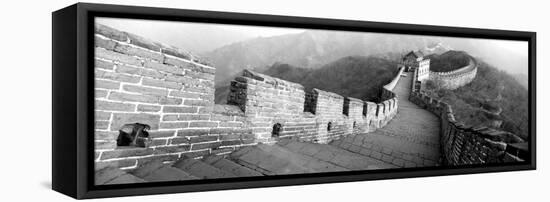 High Angle View of the Great Wall of China, Mutianyu, China-null-Framed Stretched Canvas