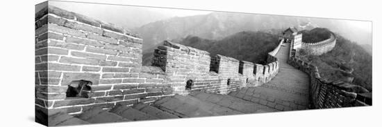 High Angle View of the Great Wall of China, Mutianyu, China-null-Stretched Canvas