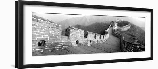 High Angle View of the Great Wall of China, Mutianyu, China-null-Framed Premium Photographic Print