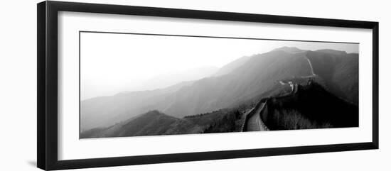 High Angle View of the Great Wall of China, Mutianyu, China-null-Framed Premium Photographic Print