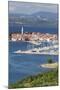 High Angle View of the Old Town and the Harbour of Izola, Primorska, Istria, Slovenia, Europe-Markus Lange-Mounted Photographic Print