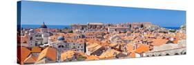 High Angle View of the Old Town, Dubrovnik, Dalmatia, Croatia-null-Stretched Canvas