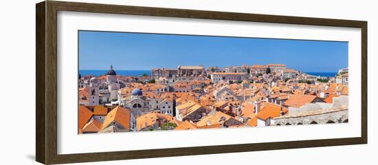 High Angle View of the Old Town, Dubrovnik, Dalmatia, Croatia-null-Framed Photographic Print