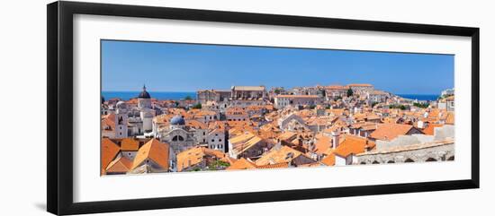 High Angle View of the Old Town, Dubrovnik, Dalmatia, Croatia-null-Framed Photographic Print