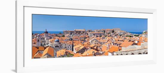 High Angle View of the Old Town, Dubrovnik, Dalmatia, Croatia-null-Framed Photographic Print