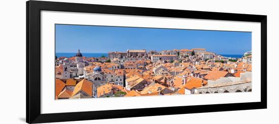 High Angle View of the Old Town, Dubrovnik, Dalmatia, Croatia-null-Framed Photographic Print