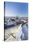 High Angle View of the Old Town of Esslingen in Winter, Baden Wurttemberg, Germany, Europe-Markus Lange-Stretched Canvas