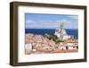 High Angle View of the Old Town with Cathedral of St. George, Piran, Istria, Slovenia, Europe-Markus Lange-Framed Photographic Print