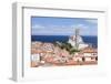 High Angle View of the Old Town with Cathedral of St. George, Piran, Istria, Slovenia, Europe-Markus Lange-Framed Photographic Print
