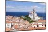 High Angle View of the Old Town with Cathedral of St. George, Piran, Istria, Slovenia, Europe-Markus Lange-Mounted Photographic Print