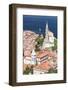 High Angle View of the Old Town with the Cathedral of St. George, Piran, Istria, Slovenia, Europe-Markus Lange-Framed Photographic Print