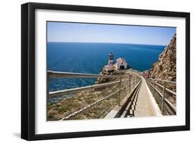 High Angle View of the Point Reyes Lighthouse, CA-George Oze-Framed Photographic Print