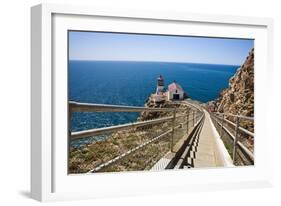 High Angle View of the Point Reyes Lighthouse, CA-George Oze-Framed Photographic Print