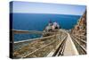 High Angle View of the Point Reyes Lighthouse, CA-George Oze-Stretched Canvas