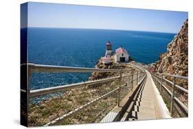 High Angle View of the Point Reyes Lighthouse, CA-George Oze-Stretched Canvas