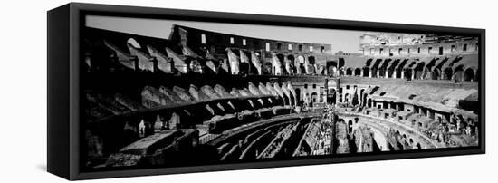 High Angle View of Tourists in an Amphitheater, Colosseum, Rome, Italy-null-Framed Stretched Canvas