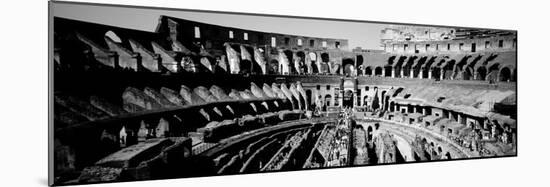 High Angle View of Tourists in an Amphitheater, Colosseum, Rome, Italy-null-Mounted Photographic Print