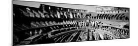 High Angle View of Tourists in an Amphitheater, Colosseum, Rome, Italy-null-Mounted Photographic Print