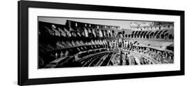 High Angle View of Tourists in an Amphitheater, Colosseum, Rome, Italy-null-Framed Photographic Print