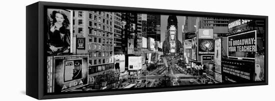 High Angle View of Traffic on a Road, Times Square, Manhattan, New York City, New York State, USA-null-Framed Stretched Canvas