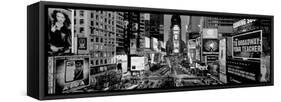 High Angle View of Traffic on a Road, Times Square, Manhattan, New York City, New York State, USA-null-Framed Stretched Canvas