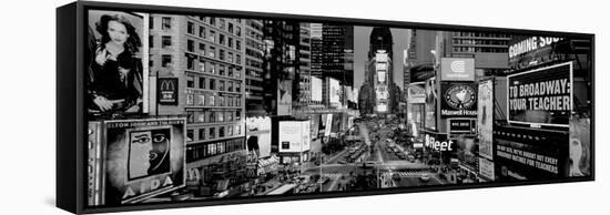 High Angle View of Traffic on a Road, Times Square, Manhattan, New York City, New York State, USA-null-Framed Stretched Canvas