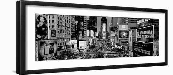 High Angle View of Traffic on a Road, Times Square, Manhattan, New York City, New York State, USA-null-Framed Photographic Print