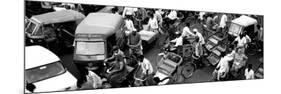 High Angle View of Traffic on the Street, Old Delhi, Delhi, India-null-Mounted Photographic Print