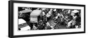 High Angle View of Traffic on the Street, Old Delhi, Delhi, India-null-Framed Photographic Print