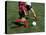 High Angle View of Two People Playing Soccer-null-Stretched Canvas