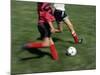 High Angle View of Two People Playing Soccer-null-Mounted Photographic Print