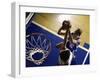 High Angle View of Two Young Women Playing Basketball-null-Framed Premium Photographic Print