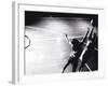 High Angle View of Two Young Women Playing Basketball-null-Framed Photographic Print