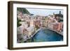 High Angle View of Vernazza, Cinque Terre, UNESCO World Heritage Site, Liguria, Italy, Europe-Peter Groenendijk-Framed Photographic Print