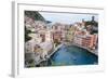 High Angle View of Vernazza, Cinque Terre, UNESCO World Heritage Site, Liguria, Italy, Europe-Peter Groenendijk-Framed Photographic Print