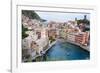 High Angle View of Vernazza, Cinque Terre, UNESCO World Heritage Site, Liguria, Italy, Europe-Peter Groenendijk-Framed Photographic Print