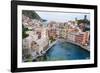 High Angle View of Vernazza, Cinque Terre, UNESCO World Heritage Site, Liguria, Italy, Europe-Peter Groenendijk-Framed Photographic Print