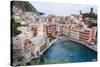 High Angle View of Vernazza, Cinque Terre, UNESCO World Heritage Site, Liguria, Italy, Europe-Peter Groenendijk-Stretched Canvas