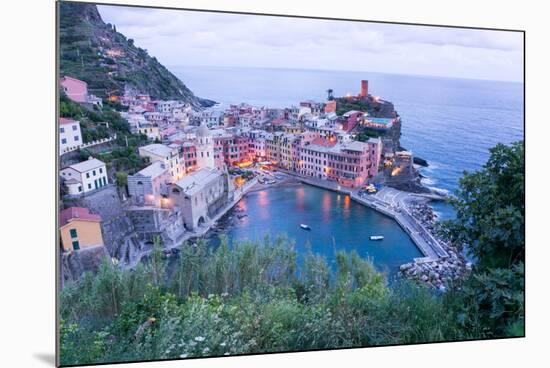 High Angle View of Vernazza, Cinque Terre, UNESCO World Heritage Site, Liguria, Italy, Europe-Peter Groenendijk-Mounted Photographic Print