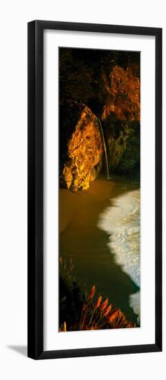 High Angle View of Waterfall on the Beach-null-Framed Photographic Print