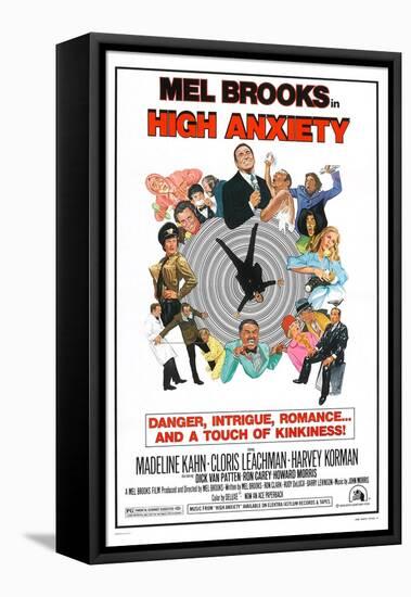 HIGH ANXIETY, US poster, Mel Brooks (top center), 1977-null-Framed Stretched Canvas