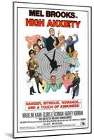 HIGH ANXIETY, US poster, Mel Brooks (top center), 1977-null-Mounted Art Print