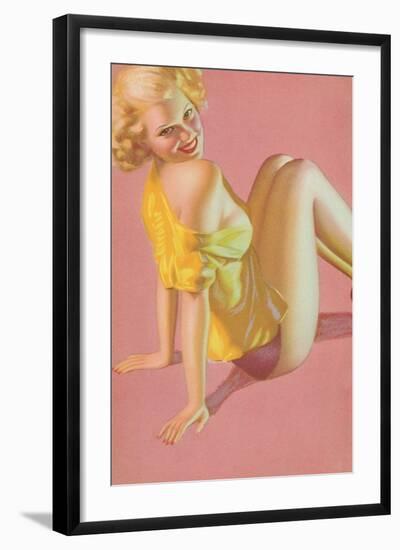 High Blond Pressure-null-Framed Art Print