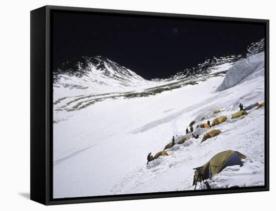 High Camp, Nepal-Michael Brown-Framed Stretched Canvas